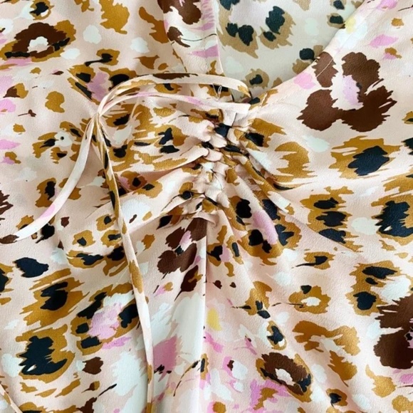 Paige Floral & Leopard Print Silk Top, NWT! - Picture 13 of 17